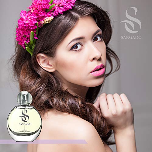 Sangado Jacinto Perfume para Mujeres, Larga Duración de 8-10 Horas, Olor Lujoso, Floral, Francesas Finas, Extra Concentrado (Parfum), Spray de 50 ml, Femenina, Magnética, Un Gran Regalo para Mujeres