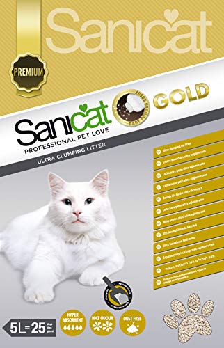 Sanicat Gold 5L, Arena de Gatos, Aroma a Talco