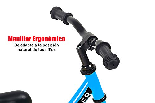 Sawyer - Bicicleta Sin Pedales Ultraligera - Niños 2, 3 y 4 Años (Azul)