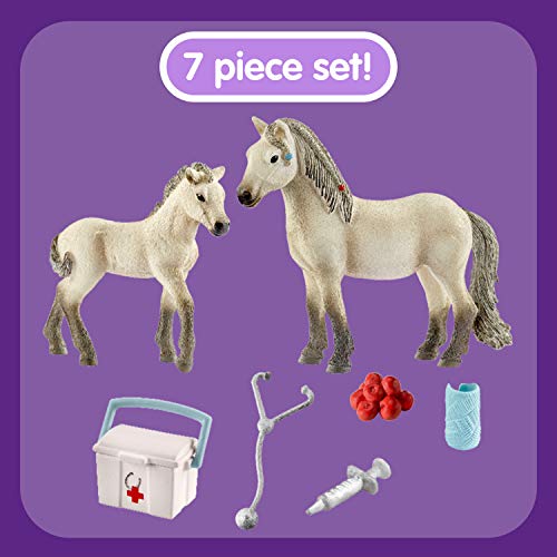 Schleich-42430 Set de Primeros Auxilios de Horse Club Hannah, Color Gris (42430)