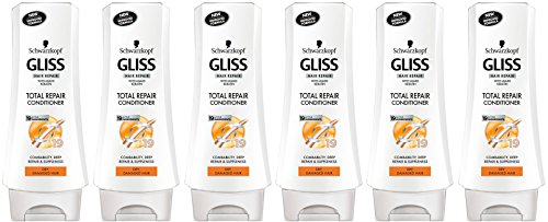 Schwarzkopf Gliss total reparación de 19 Acondicionador 200ml - Paquete de 6