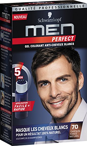 Schwarzkopf – Men Perfect – Gel colorante anti-cheveux blancos – Castaño oscuro natural 70