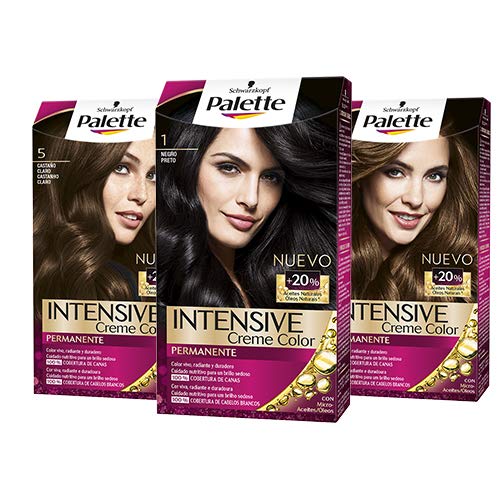 Schwarzkopf Palette Intense Coloración Permanente, Tono 3 Castaño Oscuro