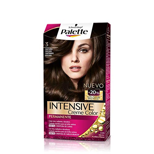 Schwarzkopf Palette Intense Coloración Permanente, Tono 3 Castaño Oscuro