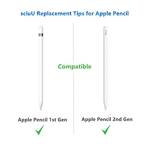 sciuU Puntas de lápiz de Apple iPad Pro - [Pack de 4] Puntas de lápiz de Apple Puntas de iPencil con Mini Case para iPad Pro Apple Pencil