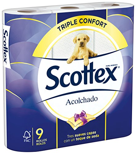 Scottex Acolchado Papel Higiénico - 9 rollos