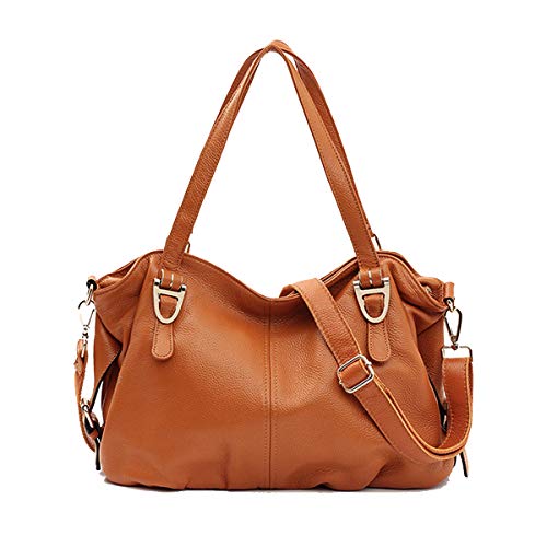 SDINAZ Bolsos de Mano Mujer Bolsos Bandolera Moda Cuero Piel autentica Suave Bolsos Totes Shoppers y Bolsos de Hombro