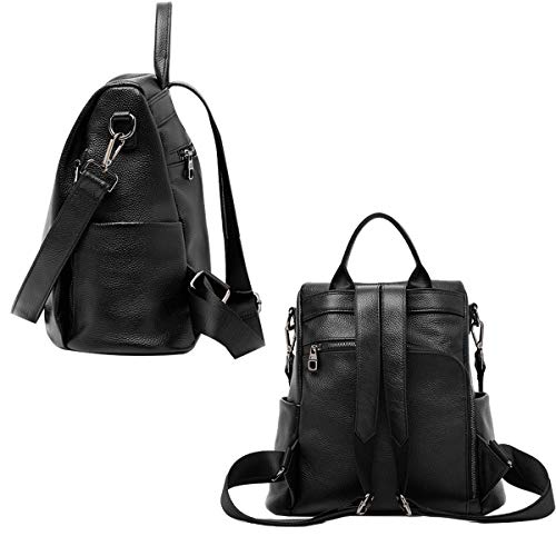 SDINAZ Bolsos Mochila Mujer Moda antirrobo Piel autentica Casual Viaje Escolares Mochila