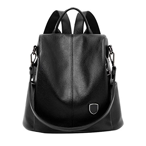 SDINAZ Bolsos Mochila Mujer Moda antirrobo Piel autentica Casual Viaje Escolares Mochila