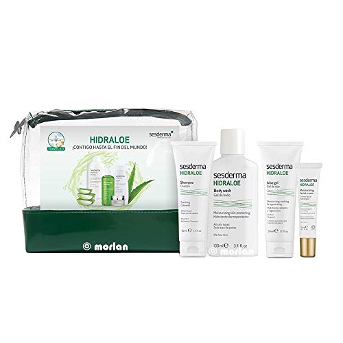 Sesderma Hidraloe Gel Baño, 100ml+ Champú, 50ml + Crema Facial,15ml+Gel Aloe,50ml+NECESER