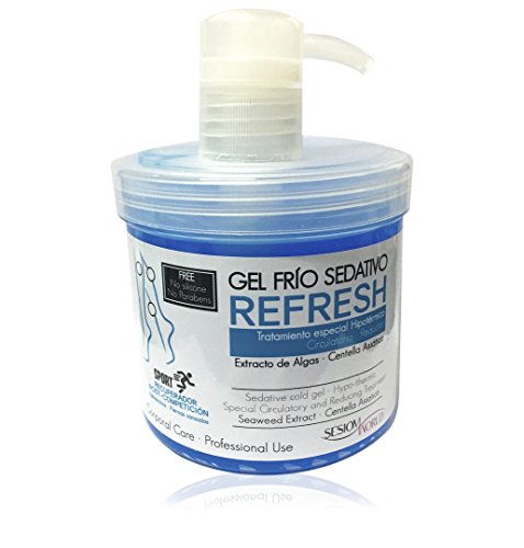 Sesiomworld Refresh Gel Frío Sedativo Recuperador Muscular sin Parabenos, Ni Siliconas 500 ml, 1 Unidad, 540 g