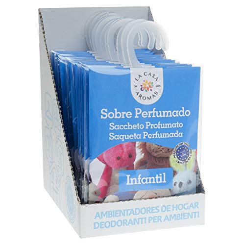 Set de 12 Sobres Perfumados, Bolsitas Aromáticas Aroma Infantil, Saquitos para el Armario, Cajón, Ropa de Bebé, Zapatero, Maleta