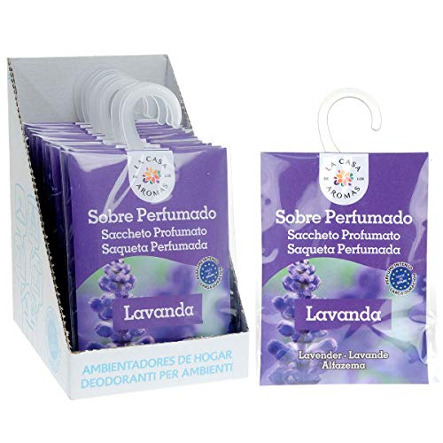 Set de 12 Sobres Perfumados, Bolsitas Aromáticas de Lavanda, Saquitos para el Armario, Cajón, Ropa de Bebé, Zapatero, Maleta