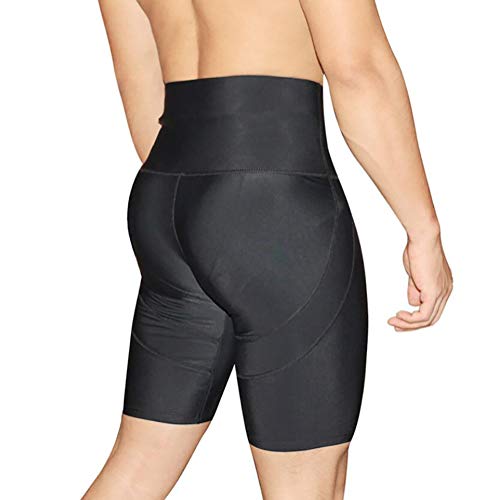 SHANGLY Hombres Shorts Fajas Butt Lifter Ropa Interior Cintura Alta Escultor de Cuerpo Anti-Curling Bragas de compresión,L