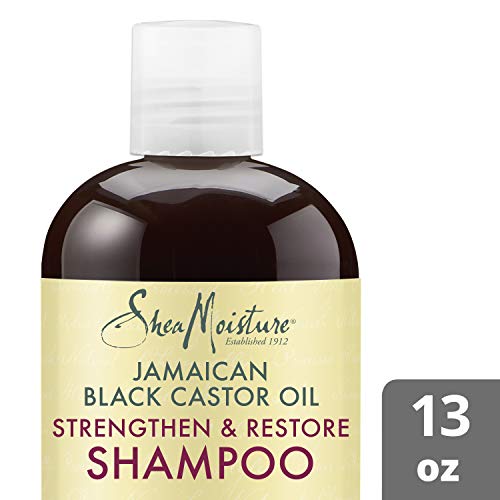 Shea Moisture Jamaican Champú fortalecedor y restaurador de aceite de ricino negro, 384 ml