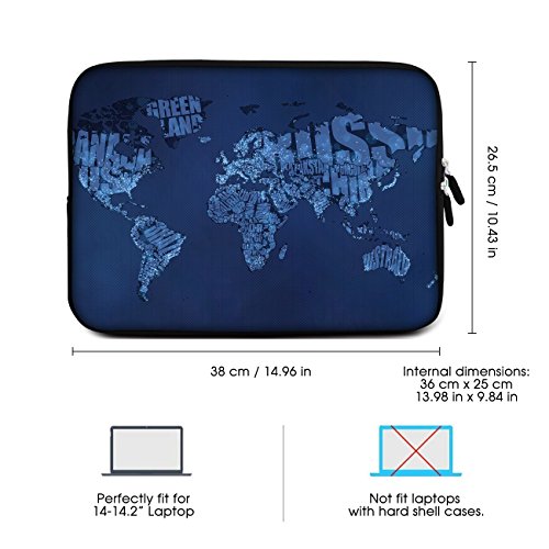 Sidorenko 14-14,2 Pulgada Funda Laptop para MacBook Pro | Caja del Cuaderno Neopreno | Caja del Ordenador portátil Cremallera Duradera Protección de 3 Capas, Resistentes al Agua