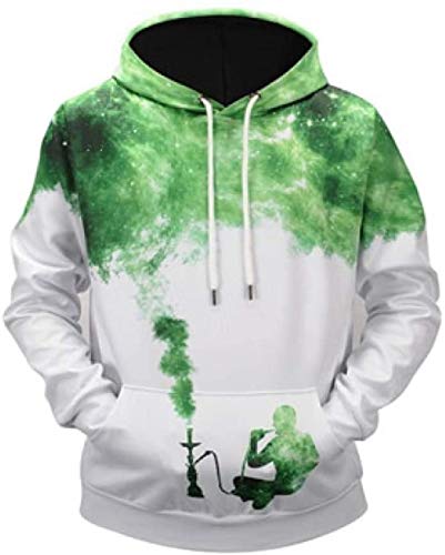 SIFNG Hombres/Mujeres Sudaderas con Capucha de Manga Larga Fumador Artista Galaxy Sudaderas con Capucha 3D Chándales Hip Hop Masculinos Jerseys