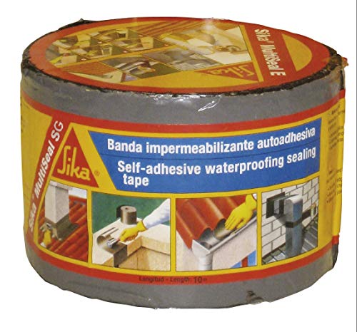 Sika 438192 Multiseal SG - Banda autoadhesiva impermeabilizante, Gris, 100mm x 12m