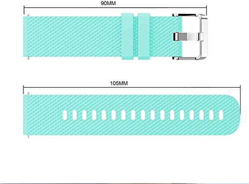 Simpleas Correa de Reloj Compatible con Amazfit Pace/Stratos/GTR 47mm, Impermeable Reemplazo Correas Reloj Silicona Banda (22mm, Menta Verde)