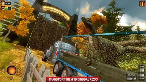 Simulador de Caminhão de Transporte Dino Selvagem 3D: Transportador de Animais Corrida de Carga Estacionamento Jogos de Aventura de Condução Grátis Para Crianças