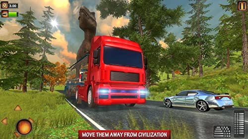 Simulador de Caminhão de Transporte Dino Selvagem 3D: Transportador de Animais Corrida de Carga Estacionamento Jogos de Aventura de Condução Grátis Para Crianças