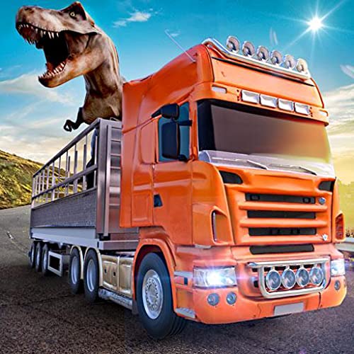 Simulador de Caminhão de Transporte Dino Selvagem 3D: Transportador de Animais Corrida de Carga Estacionamento Jogos de Aventura de Condução Grátis Para Crianças