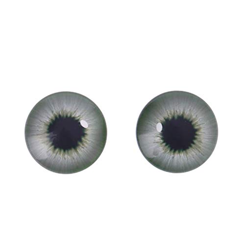 Siwetg 20 Unids Glass Doll Eyes Animal DIY Crafts Eyeballs para Dinosaur Eye Accesorios Joyería Fabricación Hecha A Mano 8mm / 12mm / 18mm