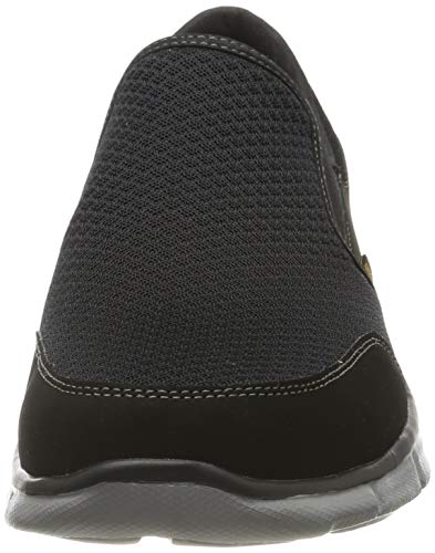 Skechers Equalizer Persistent Men Low-Top Sneakers, Black (Black/Grey), 9.5 UK (44 EU)