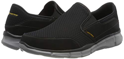 Skechers Equalizer Persistent Men Low-Top Sneakers, Black (Black/Grey), 9.5 UK (44 EU)