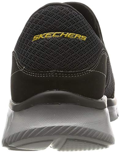 Skechers Equalizer Persistent Men Low-Top Sneakers, Black (Black/Grey), 9.5 UK (44 EU)