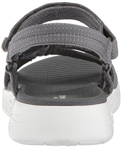 Skechers On The Go 600-Brilliancy, Sandalia con Pulsera para Mujer, Gris (Charcoal), 39 EU