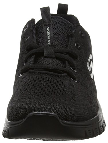 Skechers Women 12615 Low-Top Trainers, Black (Black Mesh/Trim Bbk), 6 UK (39 EU)