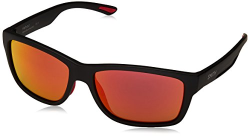 SMITH Harbour Uz 003 58 Gafas de sol, Negro (Matt Black/Red Fl), Hombre