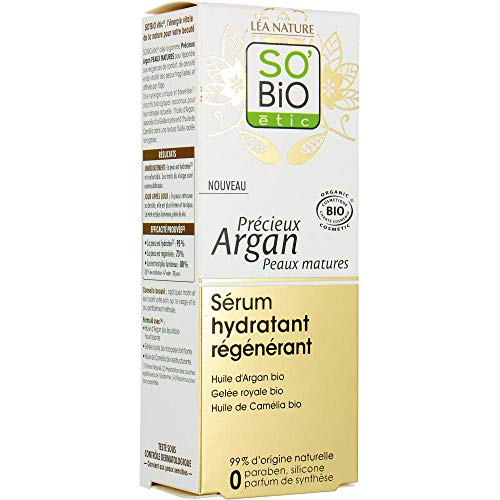 SO'BIO ÉTIC Sérum Hydratant Régénérant Précieux Argan Peaux Matures