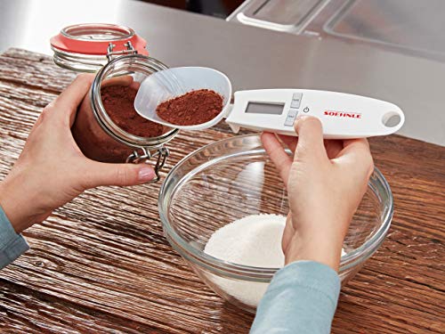 Soehnle Cooking Star Cuchara medidora digital con graduación de 0,1 g hasta 500 g, báscula de mano con cuchara, báscula de precisión para especias