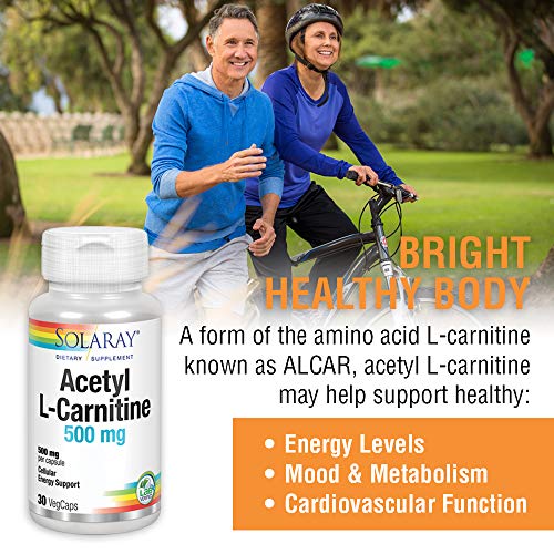 Solaray Acetyl L-Carnitine 500mg | Acetil L-Carnitina | 30 VegCaps