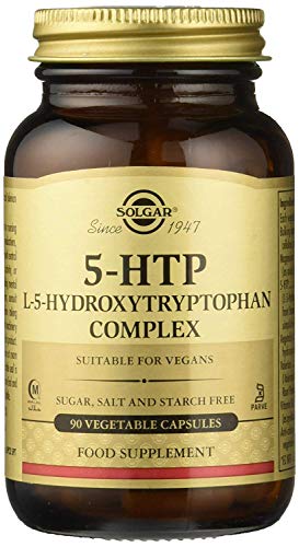 Solgar 5-HTP, Mejora del Equilibrio Emocional y Reducción de la Fatiga, 90 Cápsulas