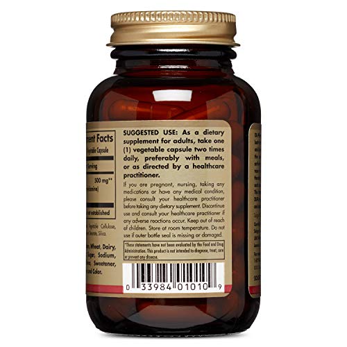 Solgar DLPA (DL-Fenilalanina) Cápsulas vegetales de 500 mg - Envase de 50