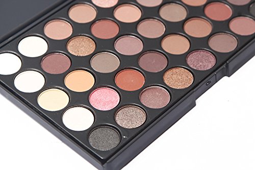 Sombras de Ojos, Ruwhere 40 colores paleta de sombra de ojos Profesional eyeshadow palette Paleta de Maquillaje Cosmética con Color Cálido y Frío