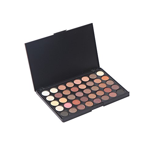 Sombras de Ojos, Ruwhere 40 colores paleta de sombra de ojos Profesional eyeshadow palette Paleta de Maquillaje Cosmética con Color Cálido y Frío