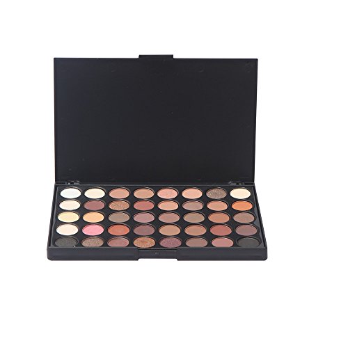 Sombras de Ojos, Ruwhere 40 colores paleta de sombra de ojos Profesional eyeshadow palette Paleta de Maquillaje Cosmética con Color Cálido y Frío