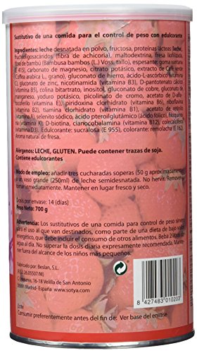 Sotya - Batido saciante, sabor fresa, 700 gr.