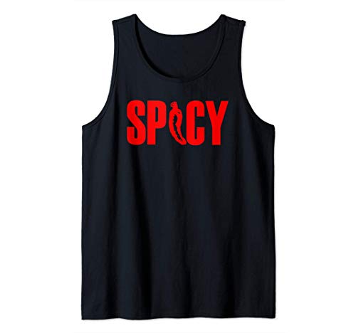 Spicy Chilli Pepper Novelty Flaming Hot Spicy Pepper Camiseta sin Mangas