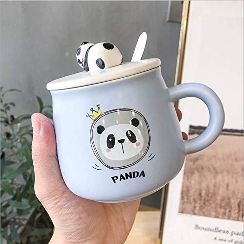 sportinggoods Dibujos Animados Tridimensional Panda Color Esmalte Taza de cerámica Linda Taza de Agua Estudiantes Masculinos y Femeninos ins literaria y artística pequeña Taza Fresca (Yellow)