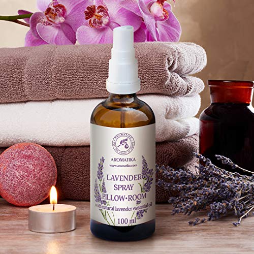 Spray de Aromaterapia de Lavanda 100ml - 100% Pura Aceite Esencial de Lavanda - Ideal para Yoga - Spray para Almohada - Relajación - Sueño y Spray para Habitación