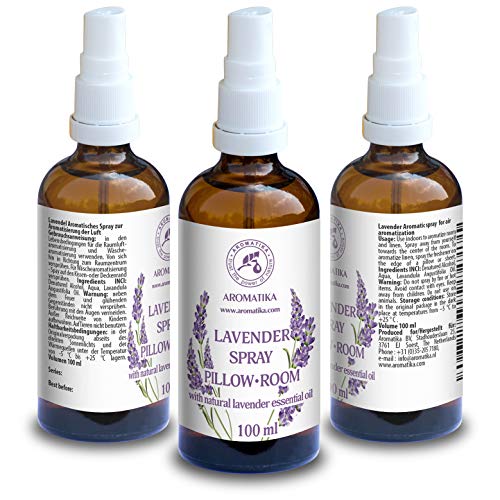 Spray de Aromaterapia de Lavanda 100ml - 100% Pura Aceite Esencial de Lavanda - Ideal para Yoga - Spray para Almohada - Relajación - Sueño y Spray para Habitación