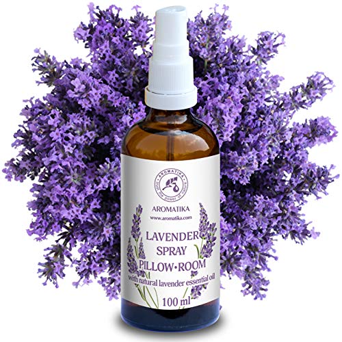 Spray de Aromaterapia de Lavanda 100ml - 100% Pura Aceite Esencial de Lavanda - Ideal para Yoga - Spray para Almohada - Relajación - Sueño y Spray para Habitación