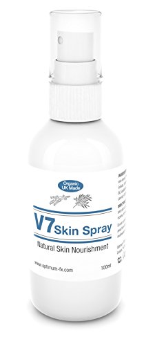 Spray Para La Piel Nutritivo y Natural V7 Tratamiento Para el Eccema Psoriasis Dermatitis y Piel Seca Hecho Con Ingredientes Naturales y Orgánicos 100 ml ¡Combate Ahora La Picazón!