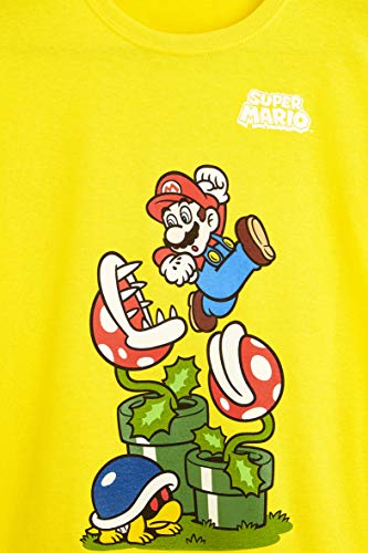 Super Mario Camiseta Niño, Ropa Niño Algodón 100%, Camisetas de Manga Corta con Personaje Mario Bros, Merchandising Oficial Regalos para Niños y Adolescentes Edad 5-12 Años (9-10 años)