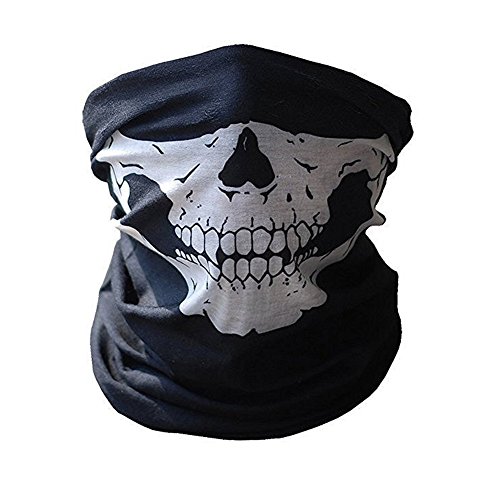 Super Things 3 x Premium multifunción Bandana | Pañuelo con Calavera de Esqueleto Máscaras para Moto Bicicleta Esquí Paintball Gamer Carnaval Disfraz …green/white/red)